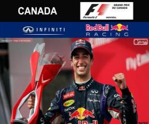 пазл Даниэль Риккардо празднует свою победу в Гран Гран-при Канады-2014